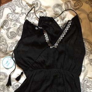 NWT! THML Grecian Black Maxi Dress w Slit L